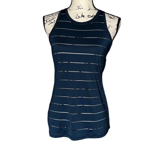 Athleta navy blue t-back tank top XS - Picture 3 of 6